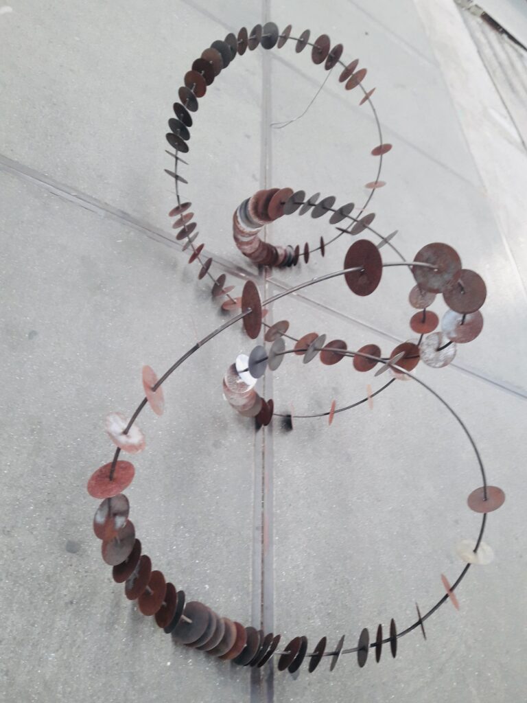 DNA, kinetic sculpture, 2018, Frank and Kaori